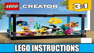 LEGO Instructions  Creator  31122  Fish Bowl Model 1 [upl. by Eelrehpotsirhc849]