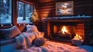 4K Cozy Christmas Fireplace with Relaxing Holiday Music  Perfect Winter Ambiance 🎄 🔥 AI [upl. by Sybila]