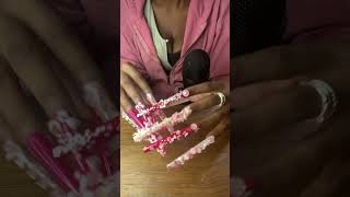 Long Nails ASMR scratching and clacking asmr relax shortsfeed [upl. by Anilocin]