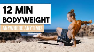 ONLY need 12 Minutes Full Bodyweight Workout In or Outdoor Fifteen Low Impact Exercises [upl. by Sheri119]