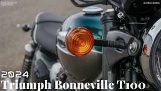 2024 Triumph Bonneville T100  The Classic Charm with Modern Performance [upl. by Aicilec]