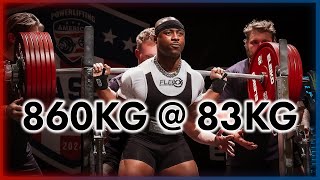 Russel Orhii  860kg  83kg  Powerlifting America Nationals 2024 [upl. by Gilman]