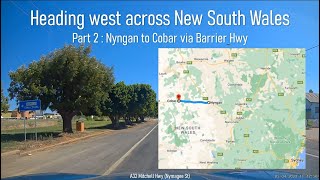 Part 2 of drive west across NSW from Nyngan to Cobar Australia [upl. by Tergram12]