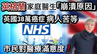 英國「38萬癌症病人」苦等原因⁉️英格蘭家庭醫生「崩潰原因⁉️」市民對NHS滿意度❓移英網友：回應睇家庭醫生經驗❓ [upl. by Annadiane]