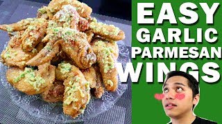 Garlic Parmesan Chicken Wings Sobrang EASY gawin [upl. by Kenley]