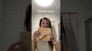 Drying my hair with Aquis Flip  50 towel [upl. by Ellicul]