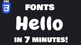 Learn CSS fonts in 7 minutes 🔤 [upl. by Adoc]