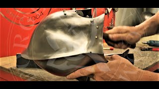 How we make a Burgonet helmet [upl. by Seuqcaj]