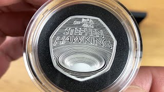 ONLY 2500 MINTED PIEDFORT SILVER PROOF STEPHEN HAWKING 50p  2019 UNPACKAGING VIDEO [upl. by Luapleahcim528]