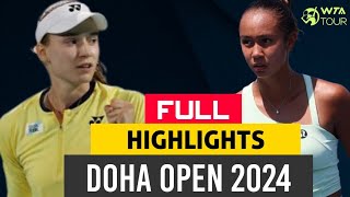 Elena Rybakina vs Leylah Fernandez l Doha Quarterfinal 2024 l WTA Match Highlights [upl. by Anayk]