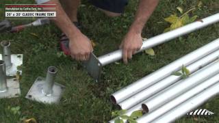 20 x 20 Classic Frame Tent  Installation Procedure [upl. by Rooker]