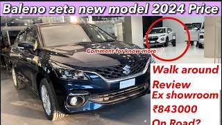 Baleno Zeta new model 2024 l Price l walk around [upl. by Aer388]