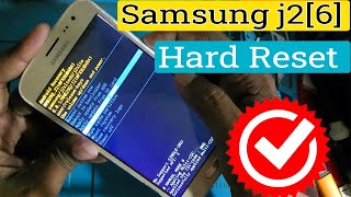 Samsung Galaxy J2 6 Hard Reset  Hang problem Solve  pinpattern unlock 100 work ♻ [upl. by Weissman756]