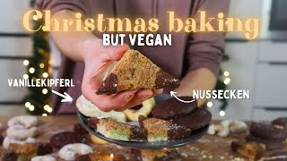 VEGAN XMAS BAKING Nussecken Vanillekipferl and much more 😍🍪 [upl. by Llehcnom726]