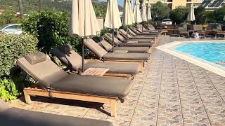 The Civilised Clio Hotel Alykes Zante August 2024 Morning Pool  Peak Season  No Reserved Sunbeds [upl. by Eiuqnom]