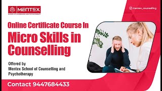 Online Certificate Course in Micro Skills in Counselling [upl. by Enyalaj]