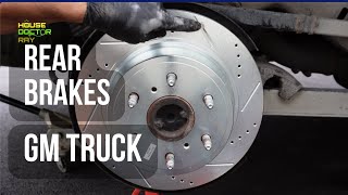 Replace rear brake pads amp rotors on GM truck 20142020  Silverado Sierra Yukon Suburban [upl. by Tigges]