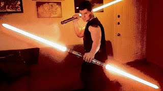 15 move demo with double bladed lightsaber Crimson Dominicide [upl. by Dody293]