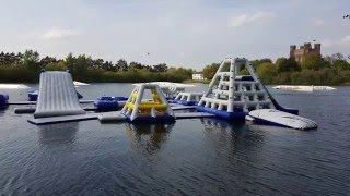 Tattershall Lakes Just Wake  A NEW BIGGER AQUA PARK 2016 [upl. by Naahsar]