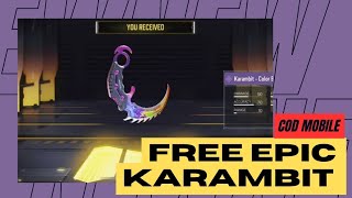 How to get karambit for free in Codm [upl. by Darrow]