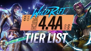 ULTIMATE CHAMPION TIERLIST Patch 44A  RiftGuides  WildRift [upl. by Aubyn325]