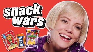 Lily Allen Tries British And American Snacks  Snack Wars  LADbible [upl. by Juliette]