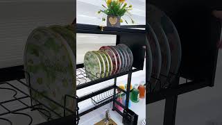 OverSink Dish Rack for Easy Storage  Organize Bowls Utensils and Knives [upl. by Glasgo65]