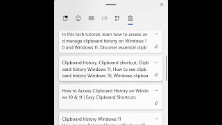 How to Access Clipboard History on Windows 10 amp 11  Easy Clipboard Shortcuts [upl. by Anwahsal]