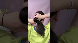 Easy to tie looks good Headwear matching Daily braiding tutorial Wang Ziwens [upl. by Kimmie]