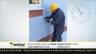 Monocouche Render Crack Repair — Weber Renders amp Decorative Finishes [upl. by Anchie]