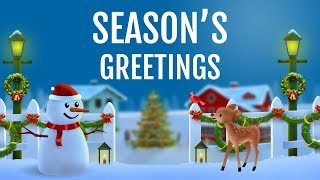 Seasons Greetings amp Happy Holidays animated greetings [upl. by Eilrebma]