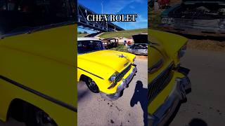 🐥Canary Yellow 55 Chevy Bel Air 🎃 Harvest Homecoming 2024 chevrolet carshow classiccars [upl. by Yroj]