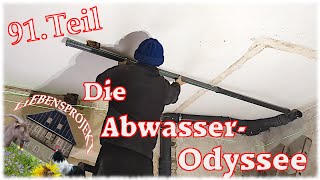 Abwasser im Altbau verlegen 91 Projekt Fachwerkhaus [upl. by Jonati874]