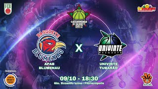 APAB BLUMENAU x UNIVINTE TUBARÃO  CAMPEONATO CATARINENSE DE BASQUETE SUB 17 MASCULINO 2024 [upl. by Vernier]