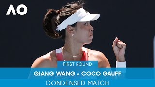 Qiang Wang v Coco Gauff Condensed Match 1R  Australian Open 2022 [upl. by Nevada]