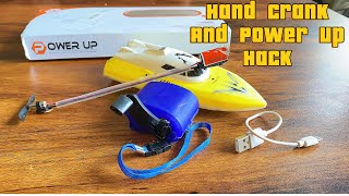 Easy Way To charge Toy Boat Power Up With Manual Hand Crank Charger  Boat Hacks [upl. by Nal116]