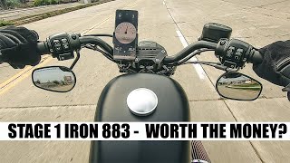 Is a STAGE 1 IRON 883 Build Worth it  Vance amp Hines VP3 Tuner Pack  Short Shots [upl. by Macmullin961]