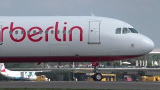 Niki Airbus 321 landing and takeoff at Graz Airport  OELCF [upl. by Keithley]