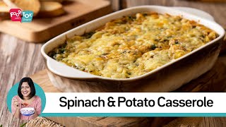 One Pot Spinach And Potato Casserole Recipe  Spinach And Potato Bake  Easy One Pot Dinner Recipe [upl. by Oag]