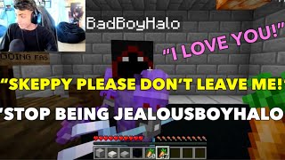 BadBoyHalo CRIES Over Skeppy Finding Love JealousBoyHalo [upl. by Hentrich]