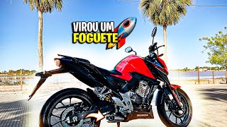 TESTEI O NOVO ESCAPE DA CB 300F TWISTER 2024 NA PISTA [upl. by Llennol]