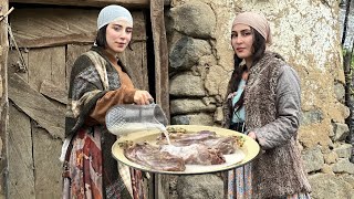 Cooking flavored muscle with milk in the village of Iran [upl. by Bocock]