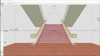 ¡Dibuja una escalera en perspectiva central SIN necesidad de planta o alzado [upl. by Jenda]