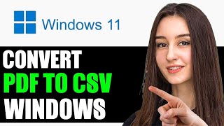 UPDATED 2024 HOW TO CONVERT PDF TO CSV ON WINDOWS [upl. by Old572]