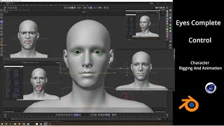 Face Rig Character animation Blender and Cinema 4d [upl. by Anigar]