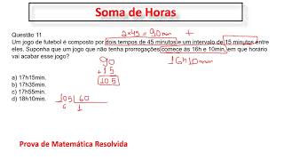 Soma de Horas Concurso Agente Comunitário de Saúde Matemática [upl. by Haridan]