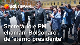 Derrite e comandante da PM chamam Bolsonaro de eterno presidente em aniversário da Rota [upl. by Safoelc299]