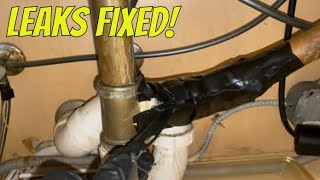 Leak Under Kitchen Sink  Garbage Disposal amp Tubular Waste Piping Replaced [upl. by Neddie]