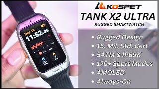 KOSPET TANK X2 ULTRA Rugged Smartwatch  Full Review [upl. by Eisset576]