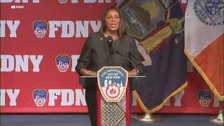 Possible fallout for firefighters who booed Letitia James at graduation ceremony [upl. by Nellie]